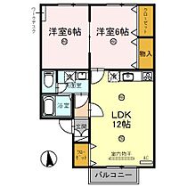 サンシャイン翼 202 ｜ 滋賀県米原市下多良３丁目（賃貸アパート2LDK・2階・53.68㎡） その2