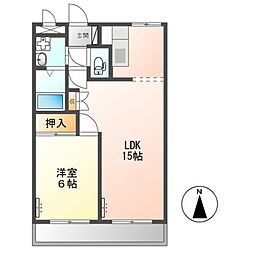 サン・レジデンス 1LDKの間取図画像