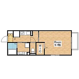 プラネハイツ 1Kの間取図画像