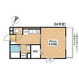 ベルエール地福寺 1Kの間取図画像