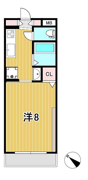 FLAT岩ヶ峰 405｜茨城県日立市多賀町２丁目(賃貸マンション1K・4階・27.16㎡)の写真 その2