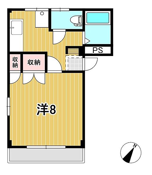 メゾンドスケガワ 105｜茨城県日立市諏訪町１丁目(賃貸アパート1K・1階・27.86㎡)の写真 その2