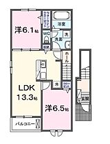 茨城県日立市石名坂町２丁目（賃貸アパート2LDK・2階・59.55㎡） その2