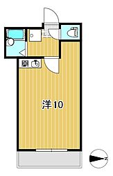 パレロワイヤル 3階ワンルームの間取り