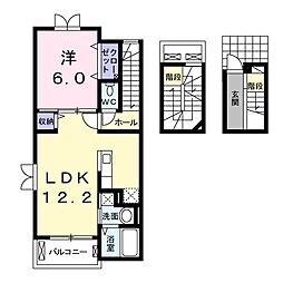 ソレイユ 1LDKの間取図画像