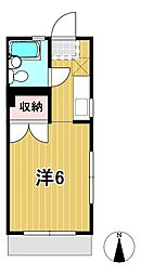 セヤマハイツ 1Kの間取図画像