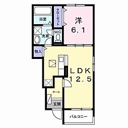 ネロ 1LDKの間取図画像