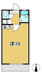 パレロワイヤル ワンルームの間取図画像