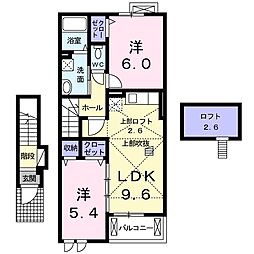 ジェルメコリーヌ3 2LDKの間取図画像