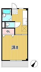 シティコート1 1Kの間取図画像
