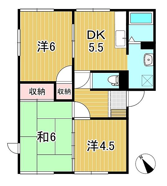 タウニーK 105｜茨城県日立市小木津町１丁目(賃貸アパート3DK・1階・47.90㎡)の写真 その2