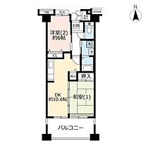 URコンフォール草加 0008-0702 ｜ 埼玉県草加市中央2丁目（賃貸マンション2DK・7階・55.69㎡） その1