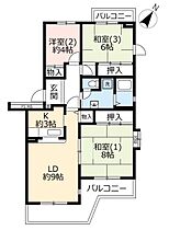 URうらわイーストシティけやき街 0002-0501 ｜ 埼玉県さいたま市南区大谷口（賃貸マンション3LDK・5階・76.91㎡） その2