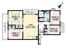 URうらわイーストシティひのき街 0000-0406 ｜ 埼玉県さいたま市南区大谷口（賃貸マンション4LDK・4階・87.04㎡） その2