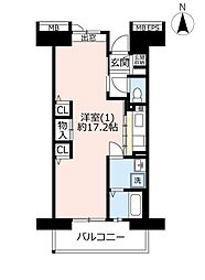UR都市機構コンフォール鶴瀬3号棟 1Kの間取図画像