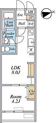 (仮称)リブリ・板橋区中台 1LDKの間取図画像