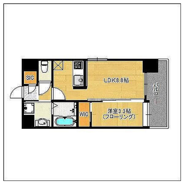 福岡県福岡市早良区城西２丁目(賃貸マンション1LDK・9階・32.90㎡)の写真 その2