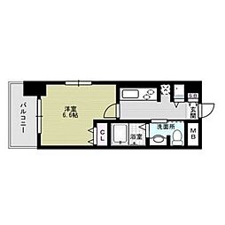 ステイツ姪浜駅前 1Kの間取図画像