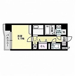 レブリアント賀茂 1Kの間取図画像