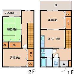 ナガノコーポV 1階3DKの間取り