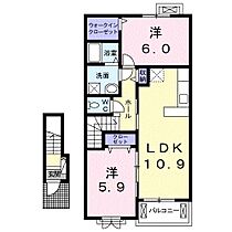 アバンツァート 204 ｜ 福岡県朝倉郡筑前町原地蔵2393-5（賃貸アパート2LDK・2階・57.19㎡） その2