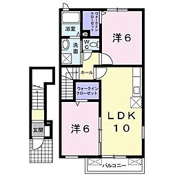 プロスペールマエタS 2LDKの間取図画像