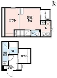 CB基山パッセル 1階1Kの間取り