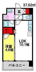 パルデンス・エコノ10 1LDKの間取図画像