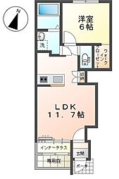 田代新町新築 1LDKの間取図画像