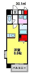 エルモソピソ 1Kの間取図画像