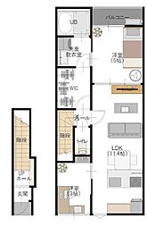 L-bloom東櫛原 2LDKの間取図画像