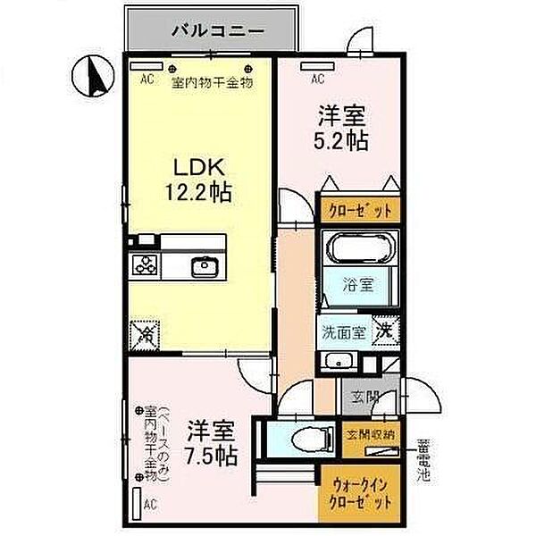 オーガスタ21 105｜石川県金沢市乙丸町丙(賃貸アパート2LDK・1階・59.96㎡)の写真 その2