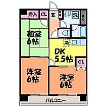 フロントフィールド 102 ｜ 愛媛県松山市木屋町4丁目34-2（賃貸マンション3DK・1階・53.00㎡） その2