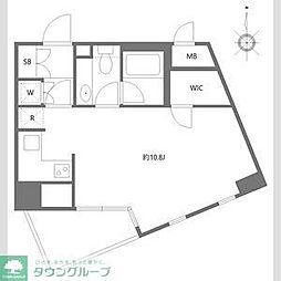 ＭＧ目黒駅前 4階ワンルームの間取り