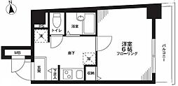 レキシントン・スクエア曙橋 8階1Kの間取り