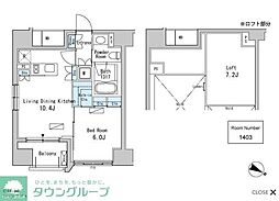 ベルファース目黒 1LDKの間取図画像
