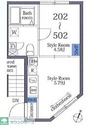 ラフィット白金 4階1DKの間取り