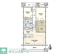オーベル東陽町サウシア 20階2SLDKの間取り