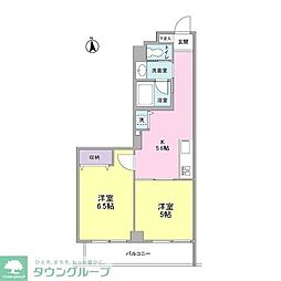 パストラール 2階2Kの間取り