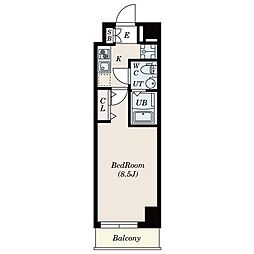 GRAN　PASEO神楽坂 4階1Kの間取り