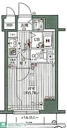 ガラ・ステージ芝公園駅前 4階1Kの間取り