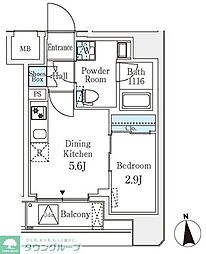 文京区湯島3丁目マンション 1DKの間取図画像