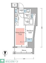 Urbanex深川住吉3 1DKの間取図画像