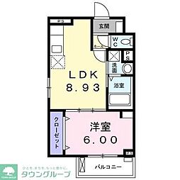 エスケーイリス 1LDKの間取図画像