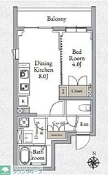 Live Casa千鳥町 1DKの間取図画像
