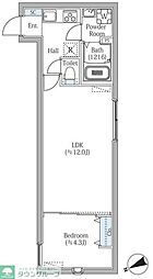 エスジーコート学芸大学 1LDKの間取図画像