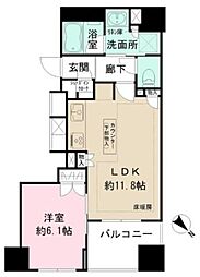 BELISTA人形町 1LDKの間取図画像