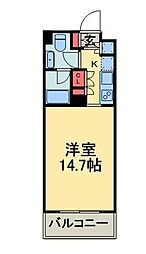 willDo清澄 1Kの間取図画像