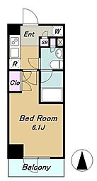 ParkCube大井町レジデンス 1Kの間取図画像