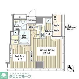 マイタワーレジデンス 1LDKの間取図画像